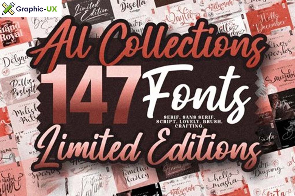 147 Fonts - All Collections - Limited Editions