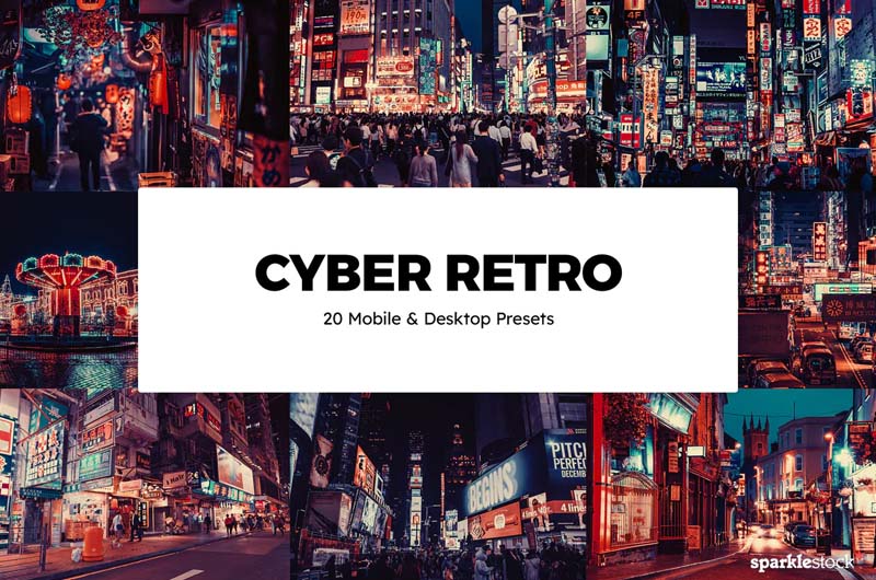 20 Cyber Retro Lightroom Presets