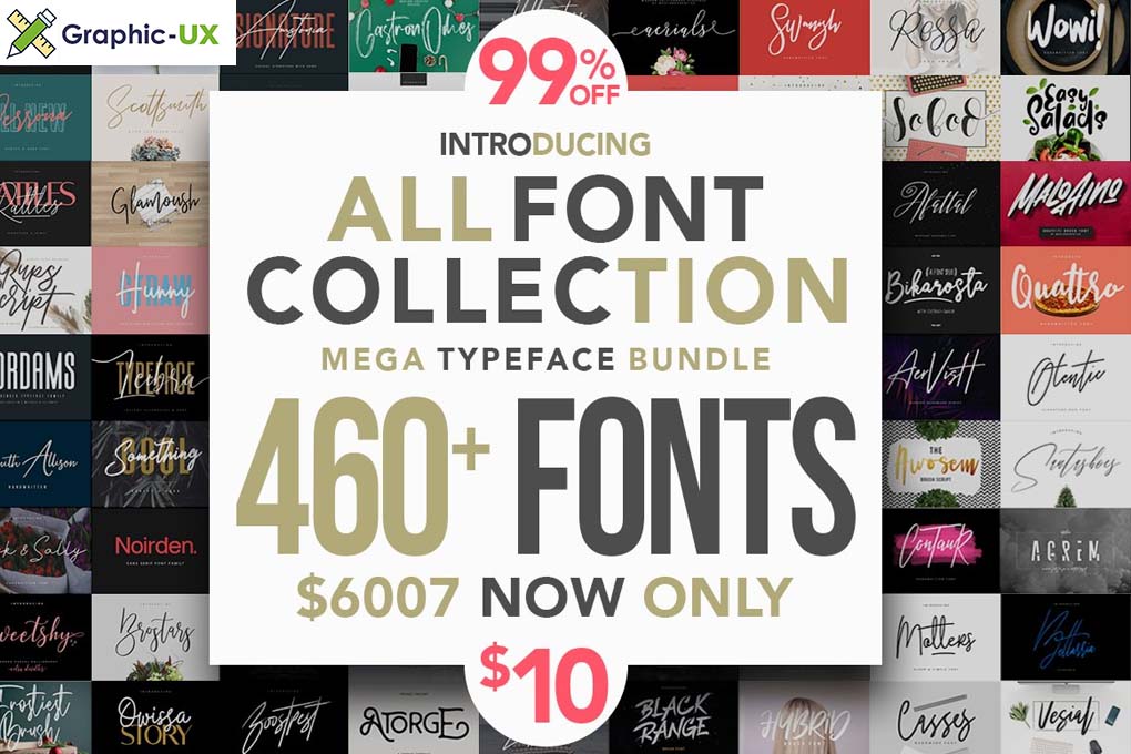 All Fonts Collection - Mega Typeface Bundle 