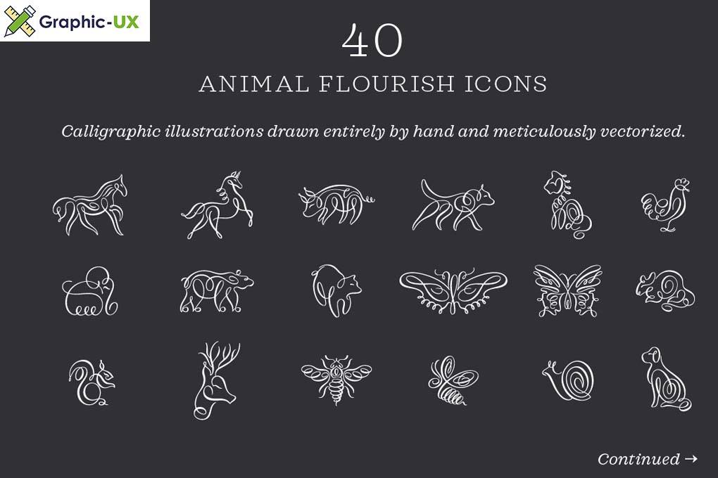 Animal Flourish Icons & Brushes
