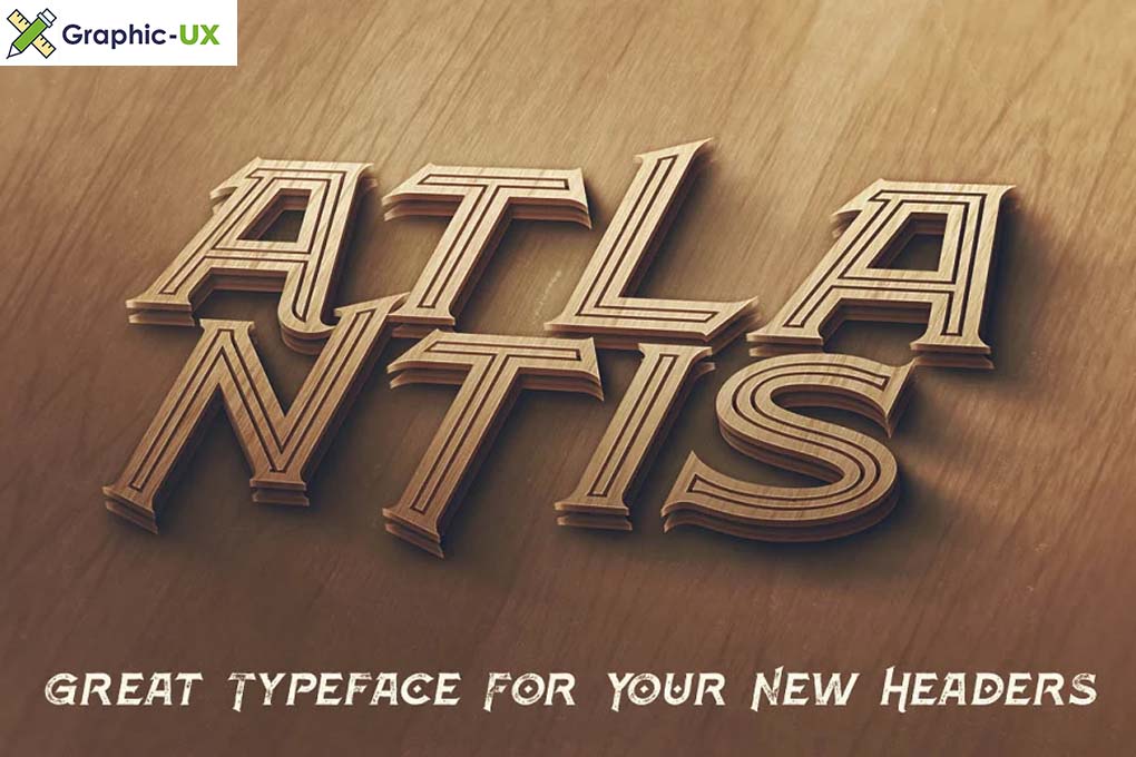 Atlantis Serif - Retro & Vintage Style Font Family 