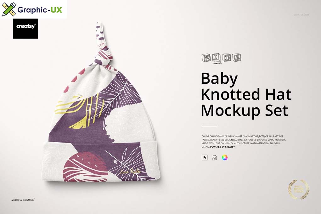 Baby Knotted Hat Mockup Set