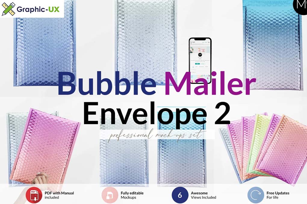 Bubble Mailer Envelope Mock-ups