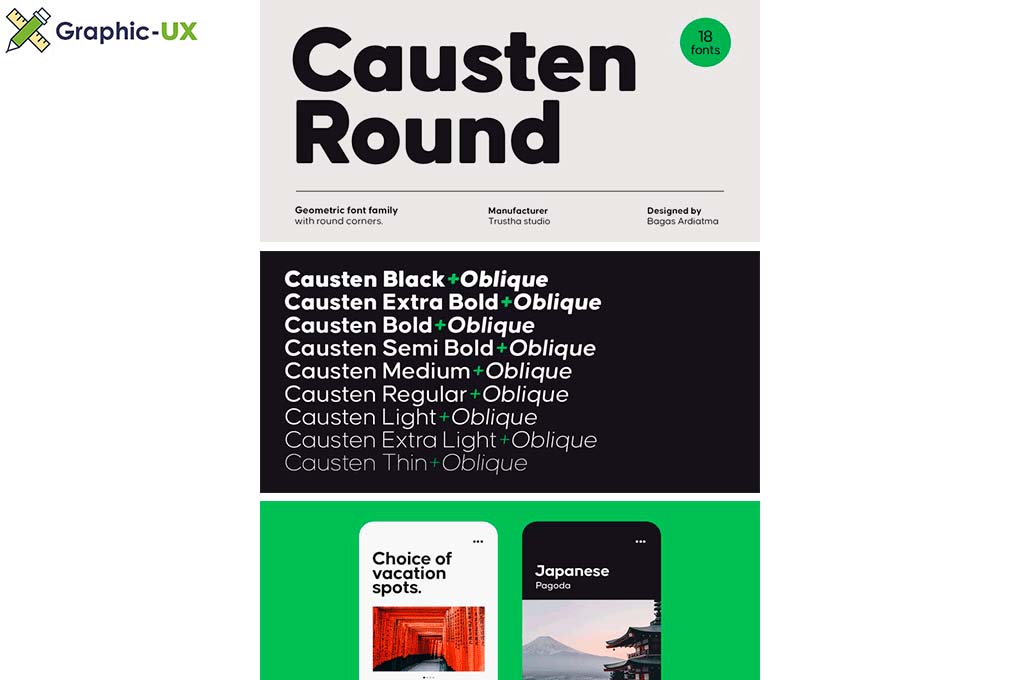 Causten Round Font Family