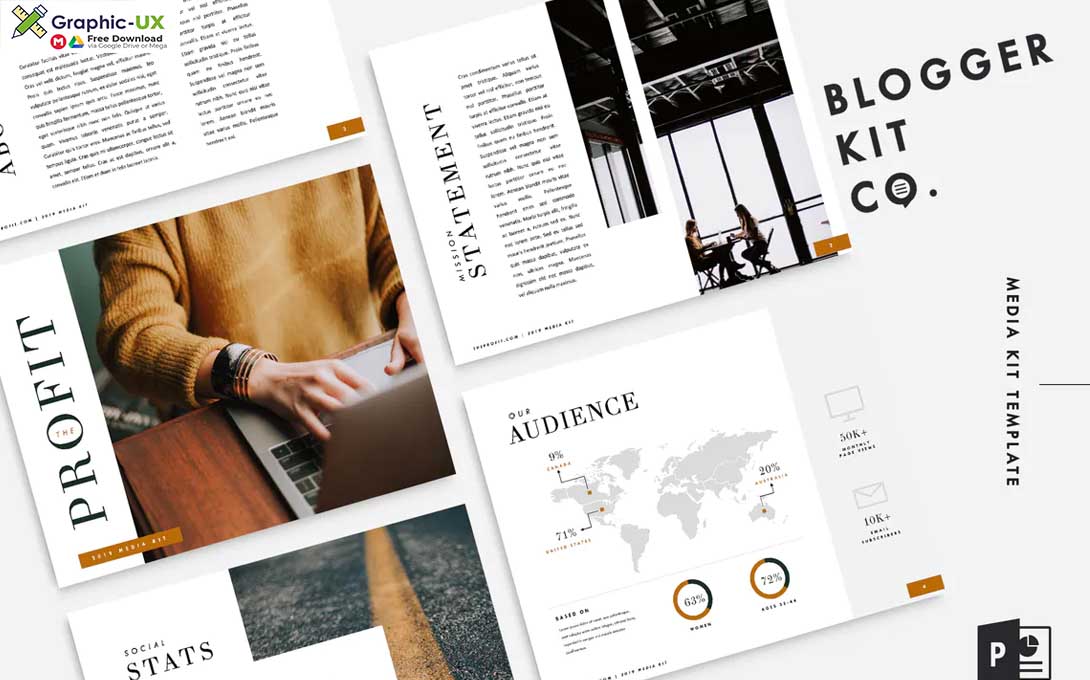 Financial Blog Media Kit | 10 Pages| PowerPoint