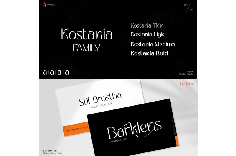 Kostania Font Family