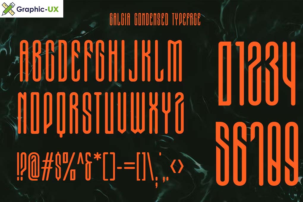 Galcia Condensed Rounded Typeface