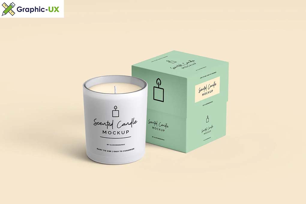 Scented Candle & Box Mockups