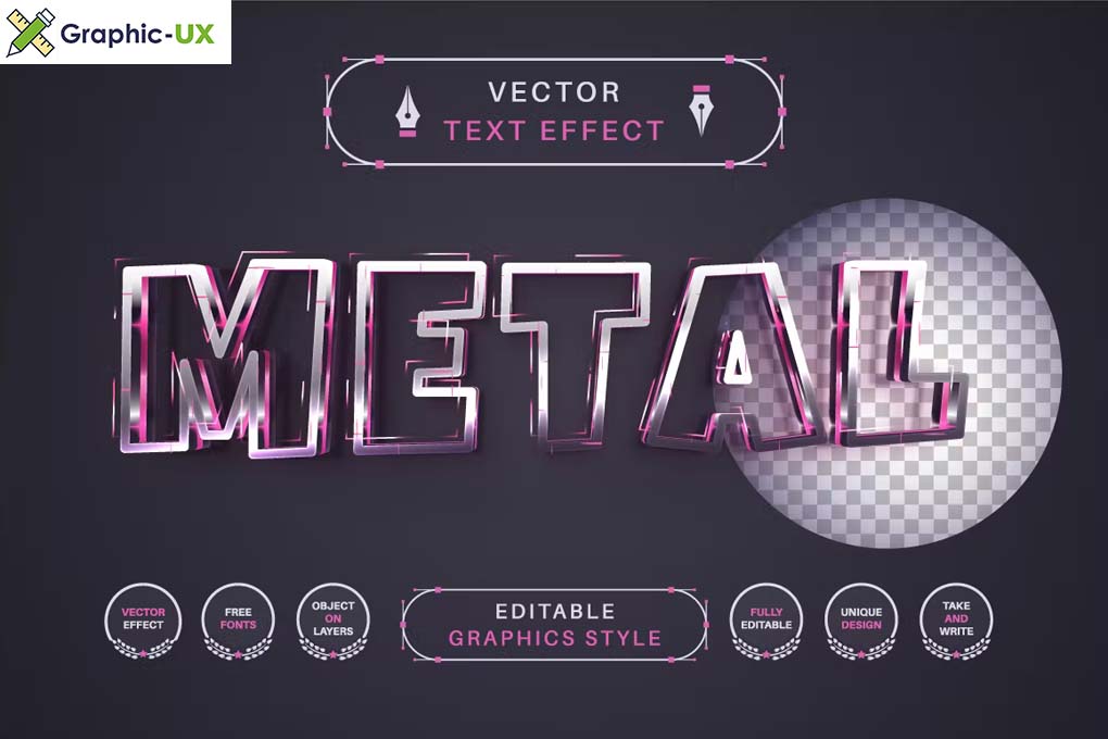 Steel - Editable Text Effect, Font Style 