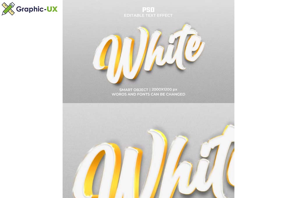 White3D Text Effect Style
