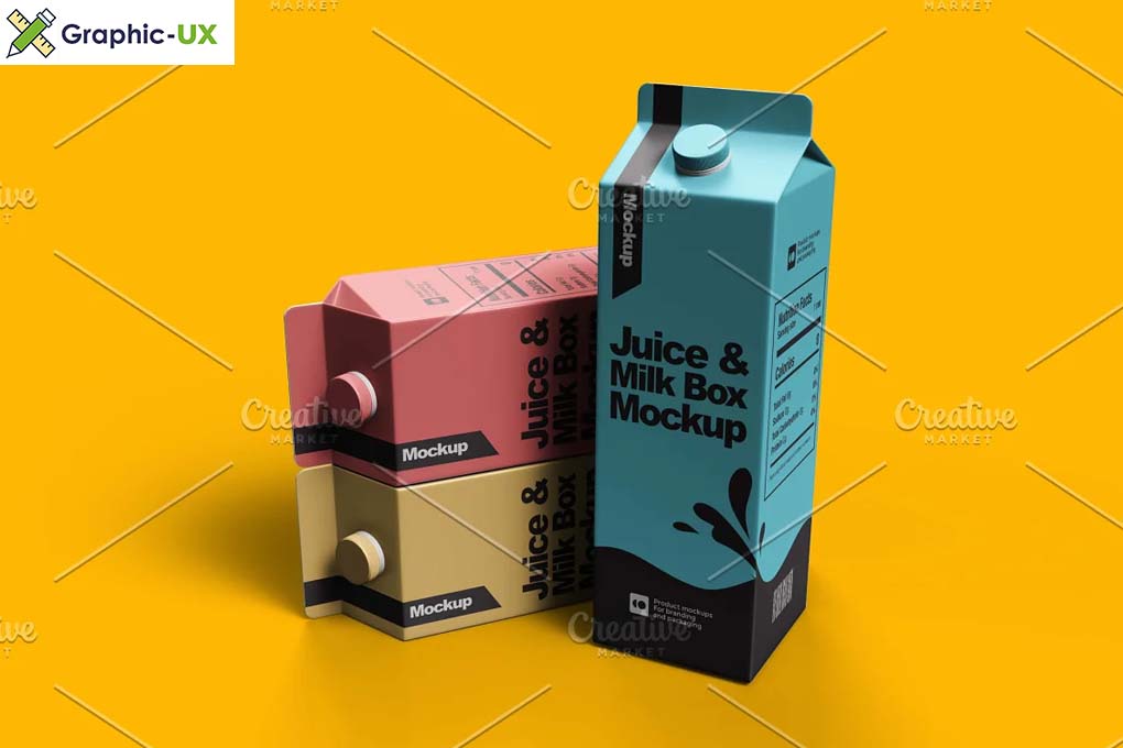Juice & Milk Box Mockup